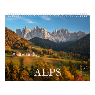 Calendario Foto de naturaleza y paisaje de los Alpes de 2027