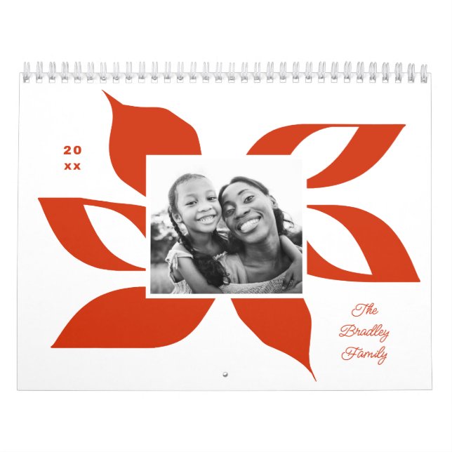 Calendario Foto de Navidades de Poinsettia (Tapa)