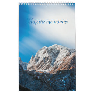 Calendario Foto de paisaje de montañas majestuosas