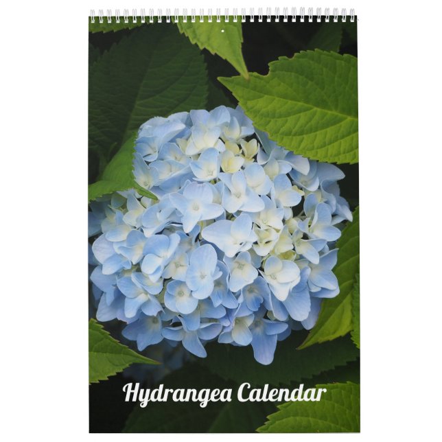 Calendario Foto de Personalizable Floral Hydrangea (Tapa)