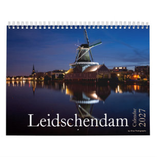 Calendario foto del molino de viento y paisaje de Leidschenda