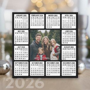 Calendario - Foto en la tarjeta de vacaciones del 