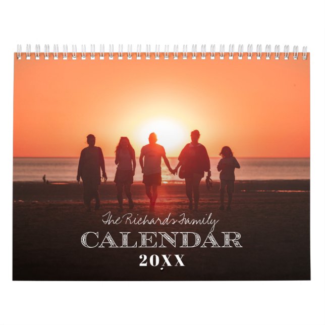 Calendario Foto familiar 12 meses doblada (Tapa)