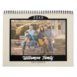 Calendario Foto familiar 2025 Minimalista moderno