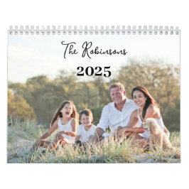 Calendario Foto Familiar 2025 Sentimental Modern Elegant