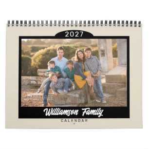 Calendario Foto familiar 2027 minimalista moderna