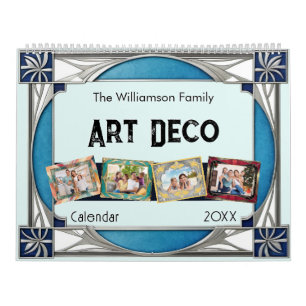 Calendario Foto Familiar Art Déco Personalizada