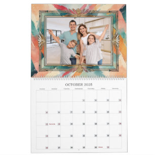 Calendario Foto familiar Art Deco personalizada