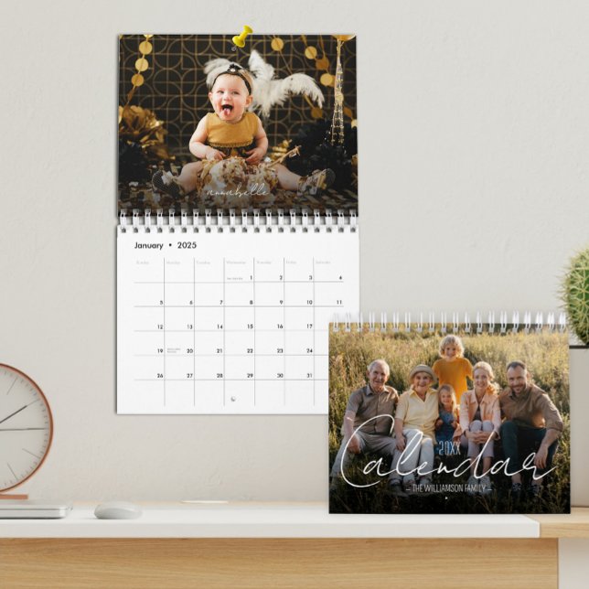Calendario Foto familiar de Personalizado familiar 2023 (Just change the START DATE to the year/months you want - available in 3 sizes)
