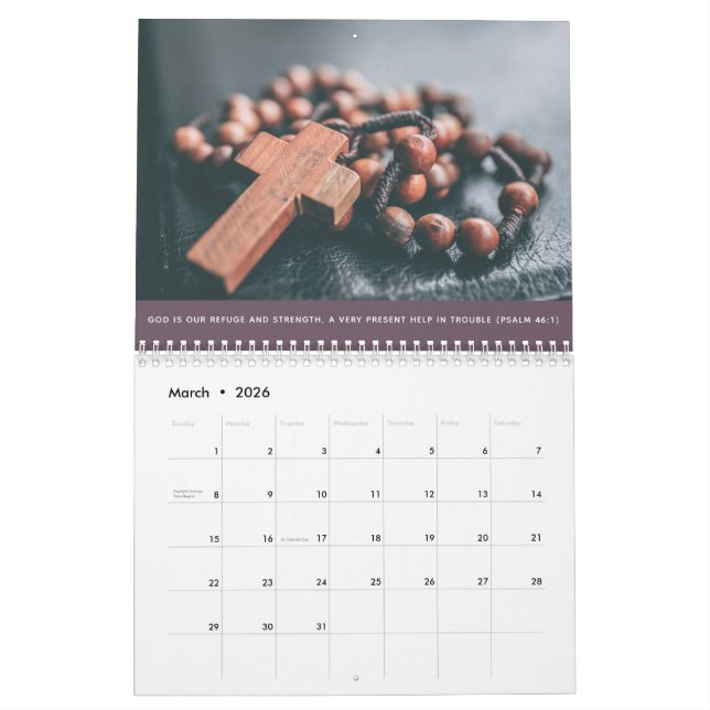 Calendario Foto familiar de personalizados religiosos cristia (Mar 2026)
