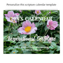 Foto floral original y escritura bíblica personali