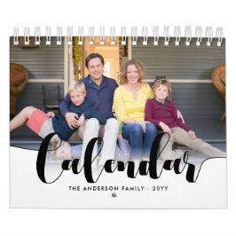 Calendario Foto minimalista de la familia moderna crea la suy