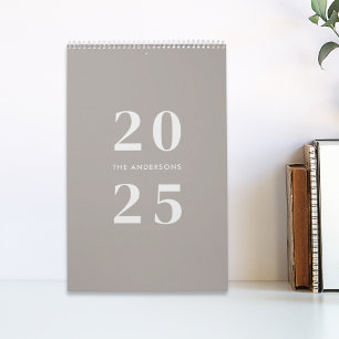 Calendario Foto minimalista en taupe