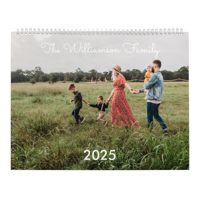 Calendario Foto moderna de familia de Personalizados Minimali (Tapa)
