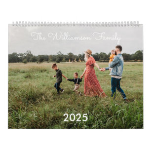 Calendario Foto moderna de familia de Personalizados Minimali