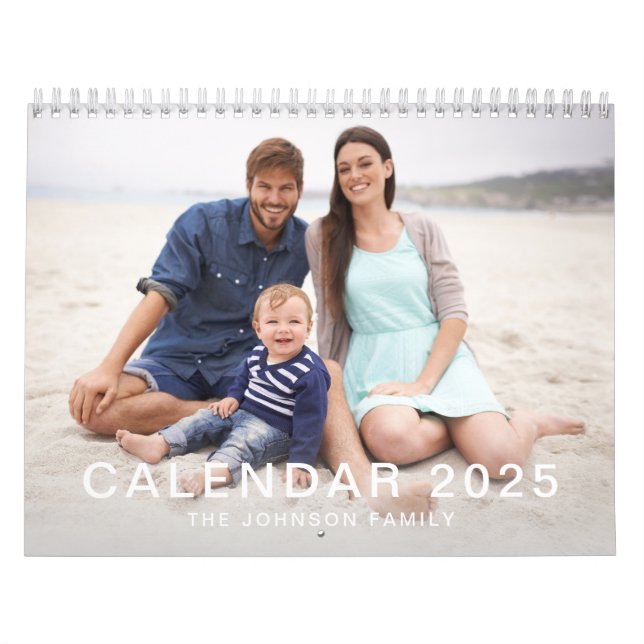 Calendario Foto moderna de la familia de Personalizados mínim (Tapa)