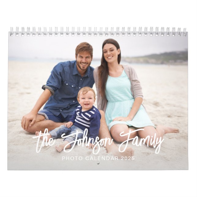 Calendario Foto moderna de la familia de Personalizados mínim (Tapa)