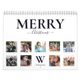 Calendario Foto moderna de Navidades simples