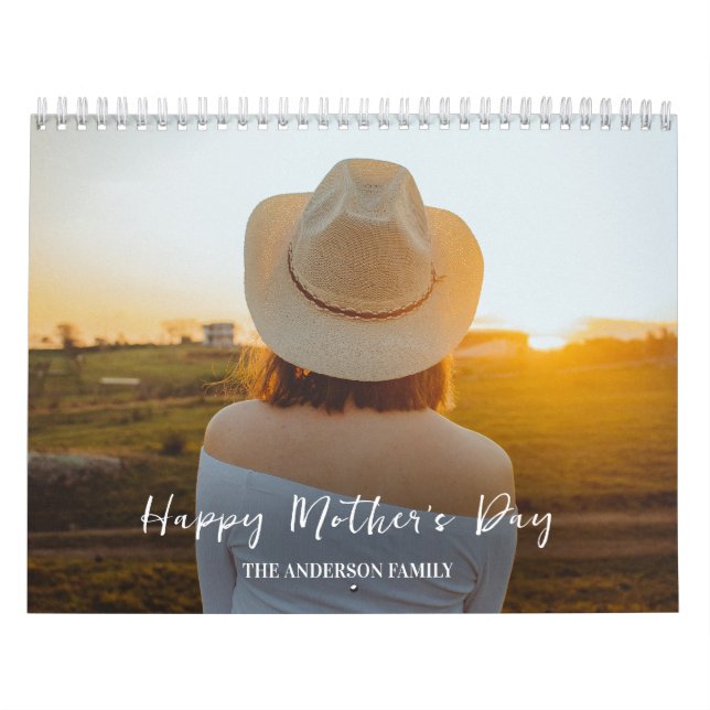 Calendario Foto moderna Personalizado 2025 Crea tu propia fam (Tapa)