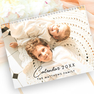 Calendario Foto moderna Personalizado 2025 Crea tu propia fam