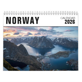 Calendario Foto paisajística de Noruega de 2026
