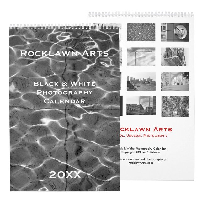 Calendario Fotografía Bella Artes en blanco y negro en españo (Fine Art Black and White Photography Spanish Calendar, front/back)