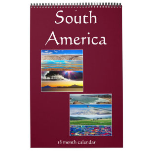 Calendario fotografía de américa del sur 18 meses