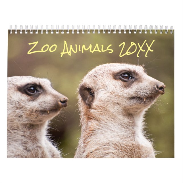 Calendario Fotografía de animales del zoológico de Safari (Tapa)