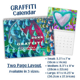 Calendario Fotografía de Arte Callejero con Grafitis de Color