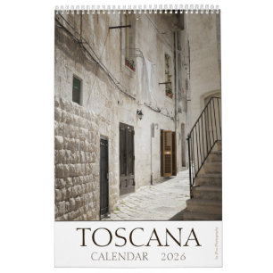 Calendario Fotografía de arte fino de la Toscana de 2026