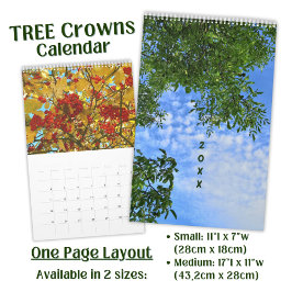Calendario Fotografía de Corona de Árbol Botánico