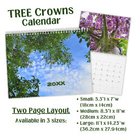 Calendario Fotografía de Corona de Árbol Botánico