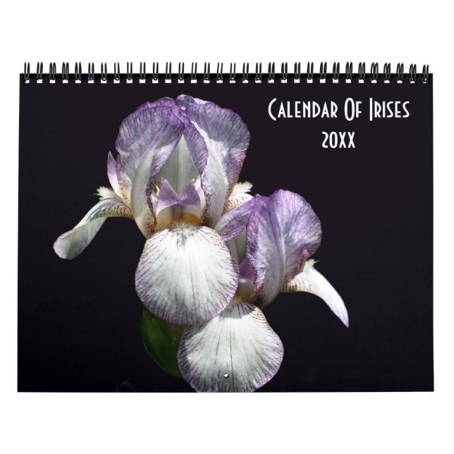 Calendario Fotografía de flores de iris (Tapa)