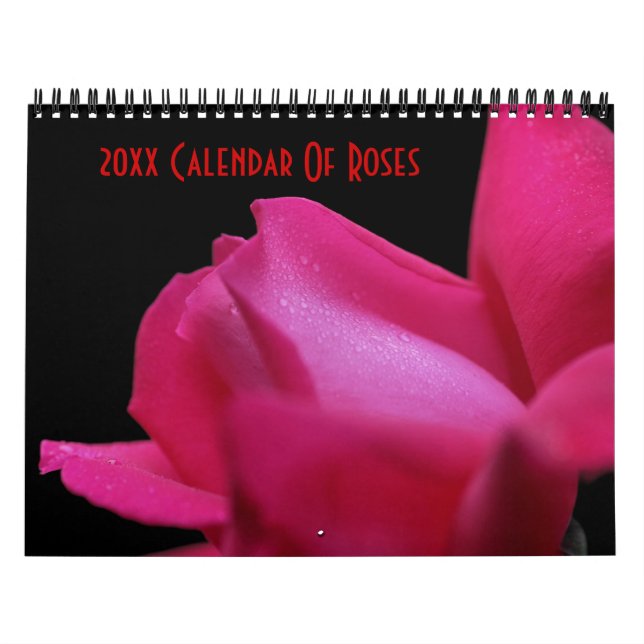 Calendario Fotografía de flores de rosa (Tapa)
