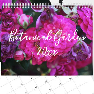Calendario Fotografía de flores editables de la naturaleza to