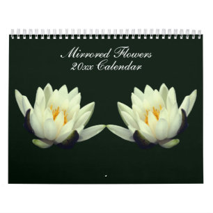 Calendario Fotografía de flores espejadas 