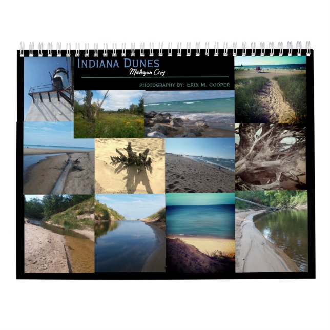 Calendario Fotografía de Indiana Dunes Michigan City (Reverso)
