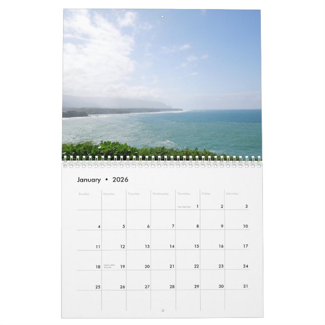 Calendario Fotografía de Kauai Hawaii (Jan 2026)