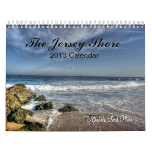 Calendario Fotografía de la playa de la orilla de New Jersey