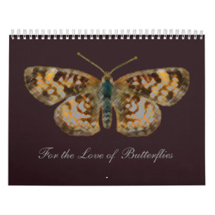 Calendario Fotografía de mariposas y flores de amor