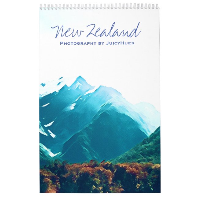 Calendario Fotografía de Nueva Zelanda bello paisaje (Tapa)