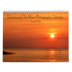 Calendario Fotografía de puestas de sol y la luna, cielos tra