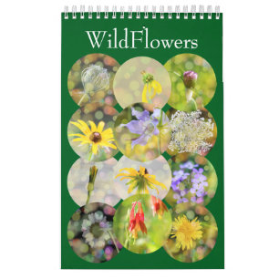 Calendario Fotografía de retrato de flores silvestres de cerc