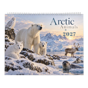 Calendario Fotografía de vida silvestre de animales árticos
