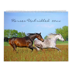Calendario Fotografía de vida silvestre de caballos sin brida