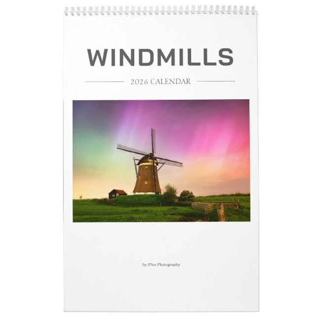 Calendario Fotografía de Windmills de 2026 (Tapa)