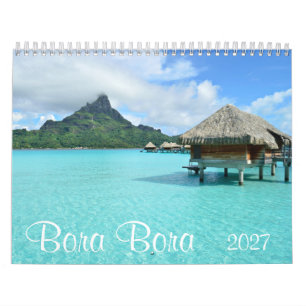Calendario fotografía del paisaje de Bora Bora 2027