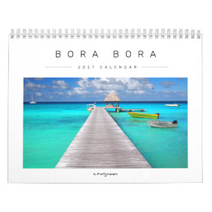 Calendario fotografía del paisaje de Bora Bora 2027