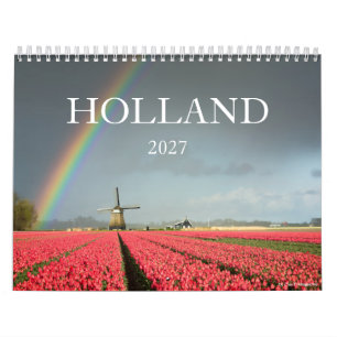 Calendario fotografía del paisaje de Holanda de 2027