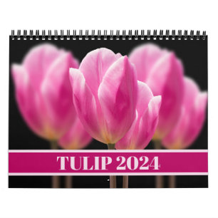 Calendario Fotografía elegante de Tulipanes y Flores Florales